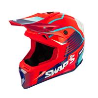 CASCO SIFAM CROSS S818 S ROSSO BLU BIANCO